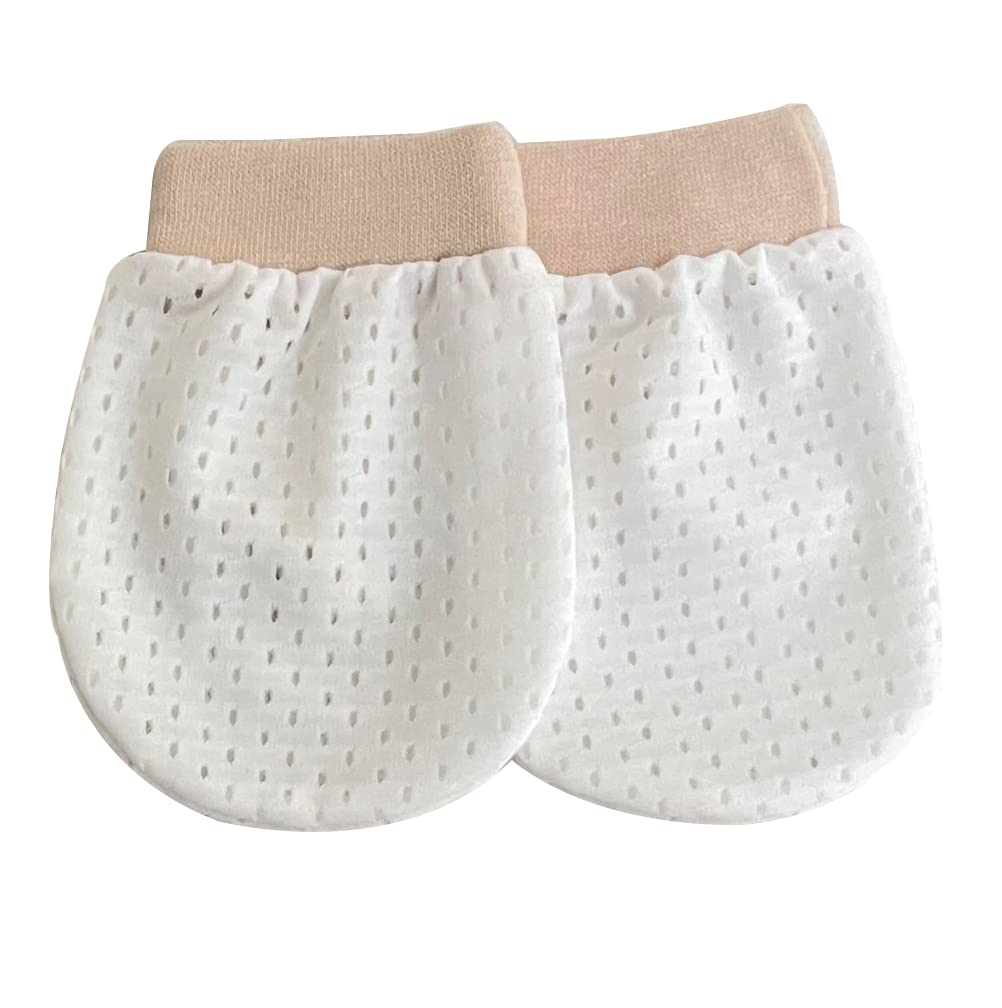 Adeimoo Baby Boy Girl No Scratch Silk Cotton Mittens Mesh Breathable Drawstring Gloves for Newborn Toddler Infants 8 Pack (Eyelet Mitten) - Image 5